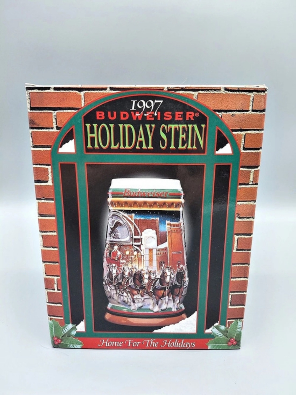 Budweiser 1997 Budweiser Holiday Stein Home For The Holidays 1997 Holiday Stein